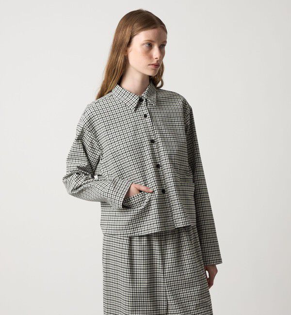 STEVEN ALAN「＜Steven Alan＞ハウンドトゥース シャツ」|シャツ・ブラウス|OFF WHITE