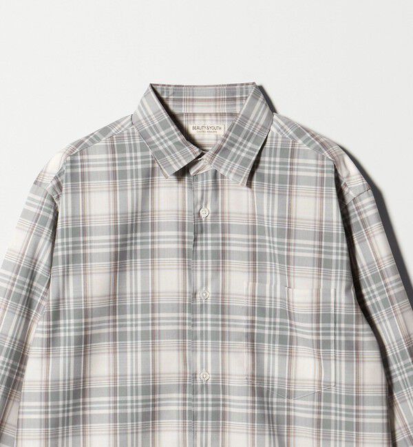 BEAUTY&YOUTH UNITED ARROWS「尾州 TW チェック レギュラーシャツ  FORM TAPERD型 ウォッシャブル MADE IN JAPAN」|シャツ・ブラウス|