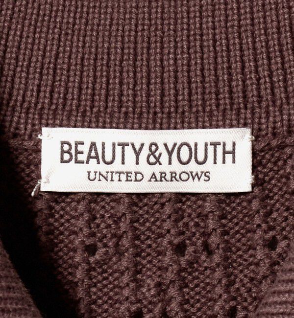 BEAUTY&YOUTH UNITED ARROWS「オブリック パターン ポロジャケット」|カーディガン|