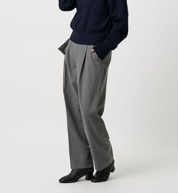 BEAUTY&YOUTH UNITED ARROWS「タックテーパードパンツ ウォッシャブル」|スラックス|