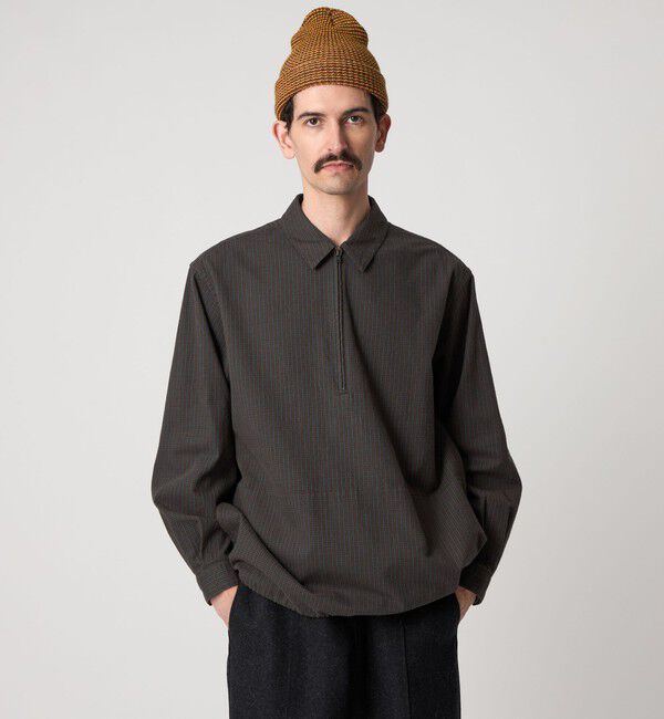 STEVEN ALAN「＜Steven Alan＞ チェック ジップ プルオーバー シャツ LOOSE」|シャツ・ブラウス|