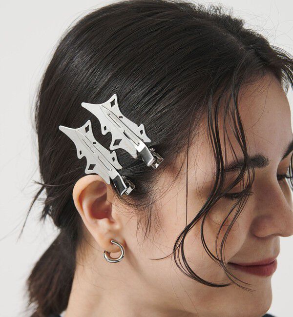 BEAUTY&YOUTH UNITED ARROWS「＜heyep＞Melted Metal フラット クリップ/2P」|ヘアバンド|