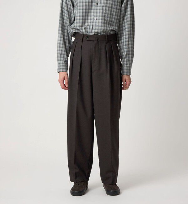 STEVEN ALAN「＜Steven Alan＞ ヴィンテージツイル インツープリーツ ドレス トラウザーズ」|スラックス|