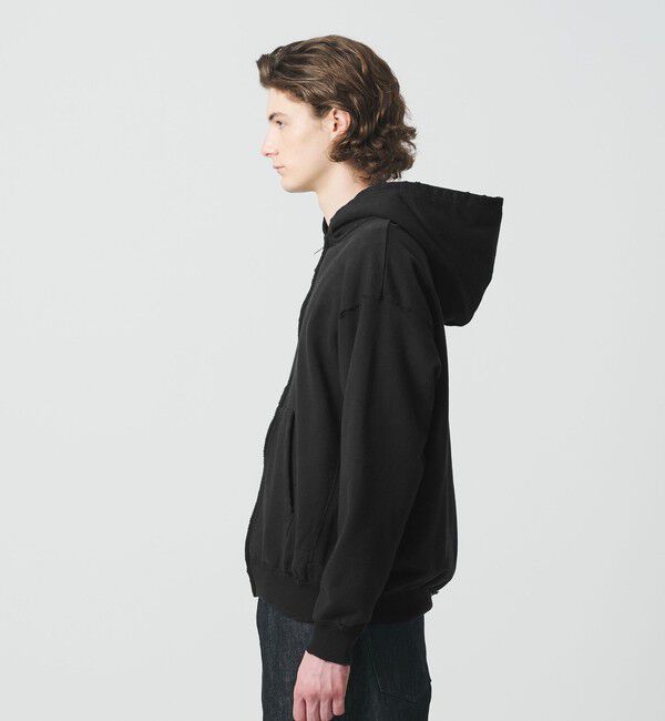 BEAUTY&YOUTH UNITED ARROWS「クラッシュ スウェット ジップ フーディ」|パーカー|