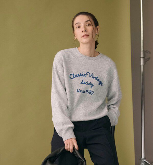 BEAUTY&YOUTH UNITED ARROWS「ロゴクルーネック ニットプルオーバー ウォッシャブル」|ニット・セーター|