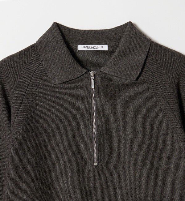BEAUTY&YOUTH UNITED ARROWS「カノコニット ハーフジッププルオーバー ウォッシャブル」|ニット・セーター|