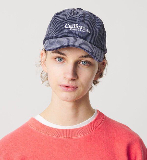 California General Store「＜CGS.＞コーデュロイ ロゴキャップ」|キャップ・キャスケット|NAVY