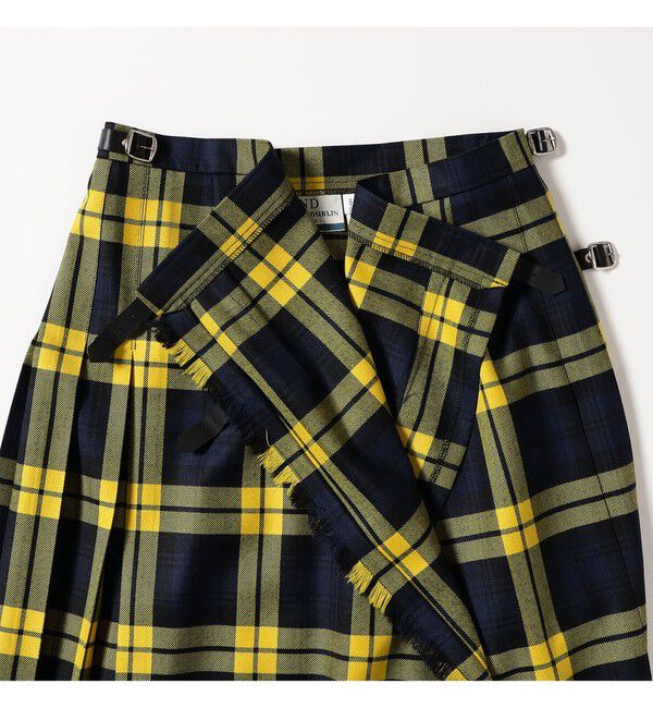 Demi-Luxe BEAMS 「O&rsquo;NEIL OF DUBLIN / ウール ナローベルト キルトスカート」|スカート|