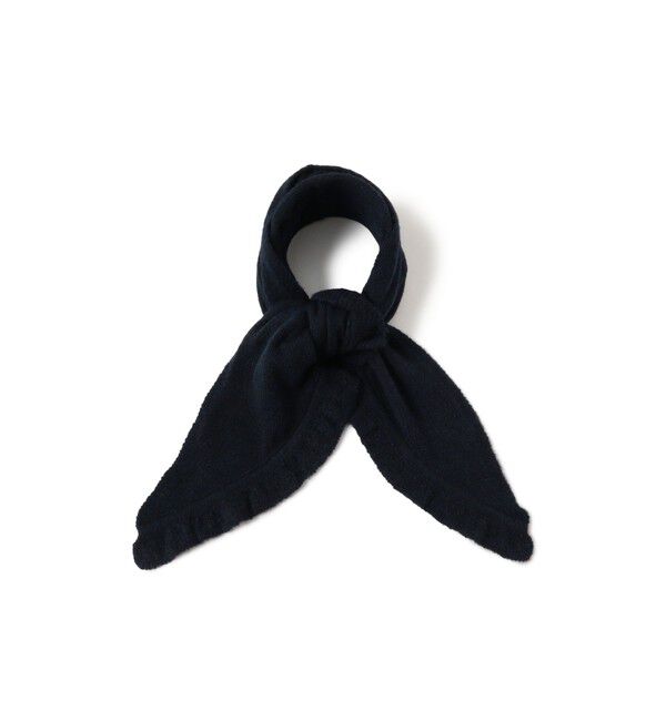 BEAMSBOY「ちび フリル 三角 ストール」|マフラー|NAVY