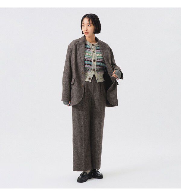 BEAMSBOY「ツイード スリーボタン ビッグジャケット」|テーラードジャケット|