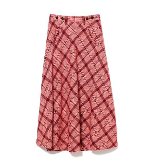 BEAMSBOY「チェック ロング Aライン スカート」|スカート|