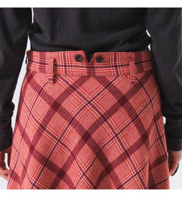 BEAMSBOY「チェック ロング Aライン スカート」|スカート|