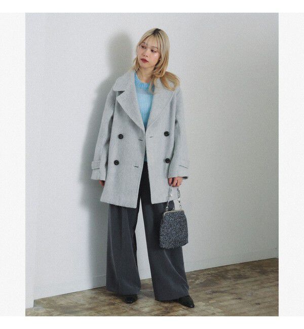 Ray BEAMS 「シャギー ダブル ハーフ コート」|その他|