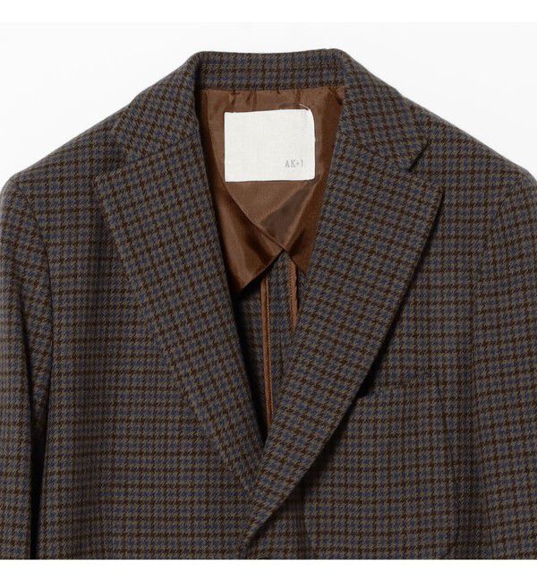 Demi-Luxe BEAMS 「AK+1 / ウール チェック 2ボタン ジャケット」|ダッフルコート|