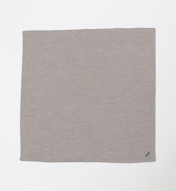 SHIPS「SHIPS: オーガニックコットン ヘリンボーン柄 ハンカチーフ」|ハンカチ|キャメル