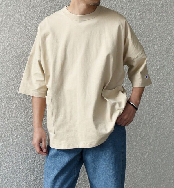SHIPS any「【SHIPS any別注】Champion: ドルマン キャンプポケット Tシャツ 25SS◇」|Tシャツ・カットソー|