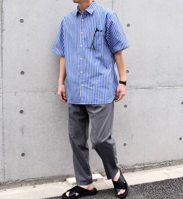 SHIPS any「SHIPS any: ブルーパレット ソリッド / ストライプ リラックス レギュラーカラー シャツ◇」|シャツ・ブラウス|