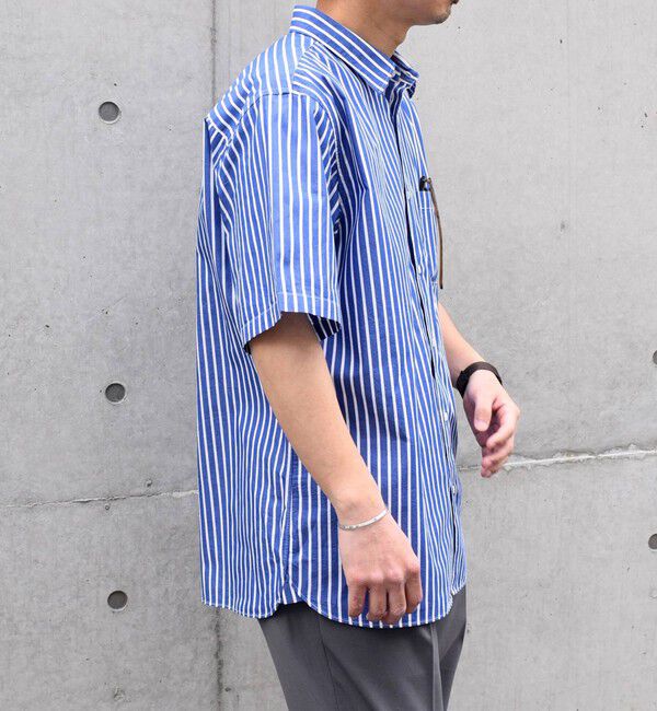 SHIPS any「SHIPS any: ブルーパレット ソリッド / ストライプ リラックス レギュラーカラー シャツ◇」|シャツ・ブラウス|