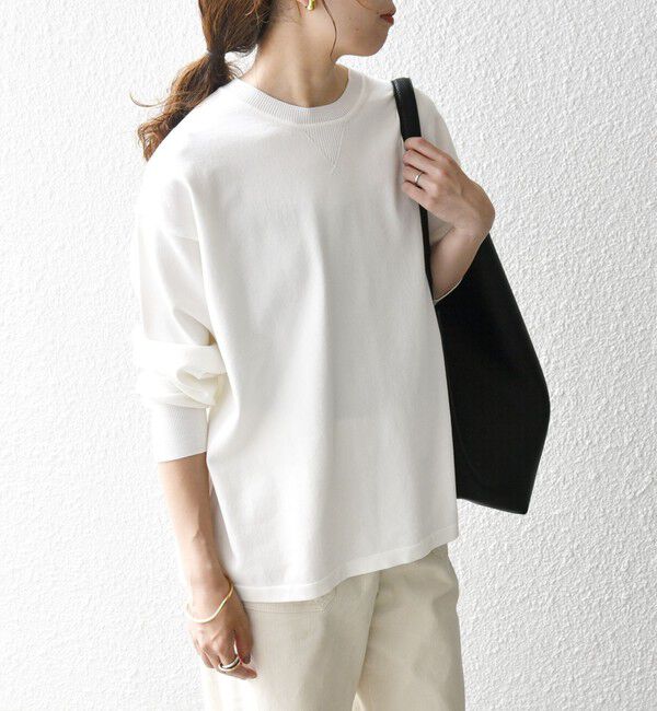 SHIPS any「SHIPS any:〈手洗い可能〉スウェットライク ニット プルオーバー」|ニット・セーター|