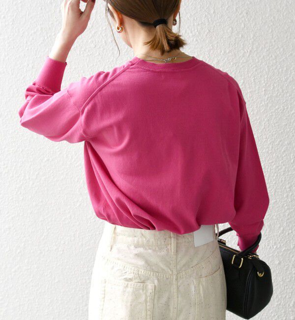 SHIPS any「SHIPS any:〈手洗い可能〉スウェットライク ニット プルオーバー」|ニット・セーター|