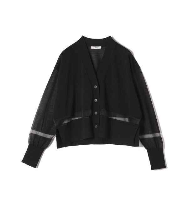 SHIPS for women「〈手洗い可能〉シアー ライン Vネック カーディガン」|カーディガン|