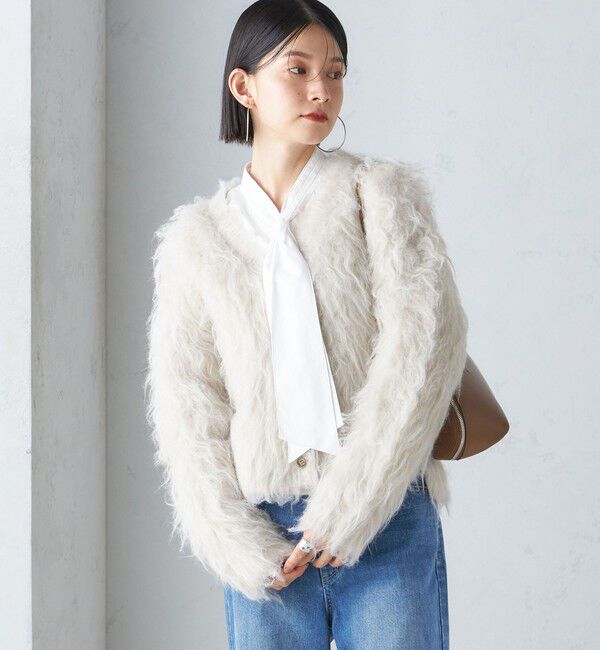 SHIPS for women「〈手洗い可能〉シャギー ファー カーディガン」|カーディガン|