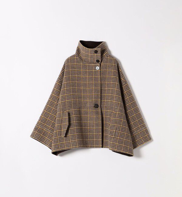 SHIPS any「【WEB限定】SHIPS any: リバー スタンドカラー ポンチョ ショート コート」|その他|