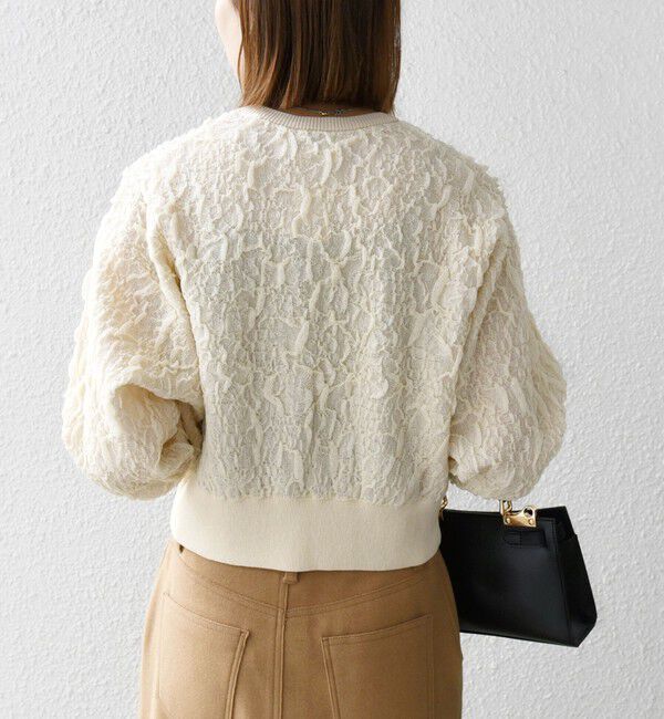 SHIPS any「SHIPS any:〈手洗い可能〉ジャカード バンピー コンパクト カーディガン」|カーディガン|