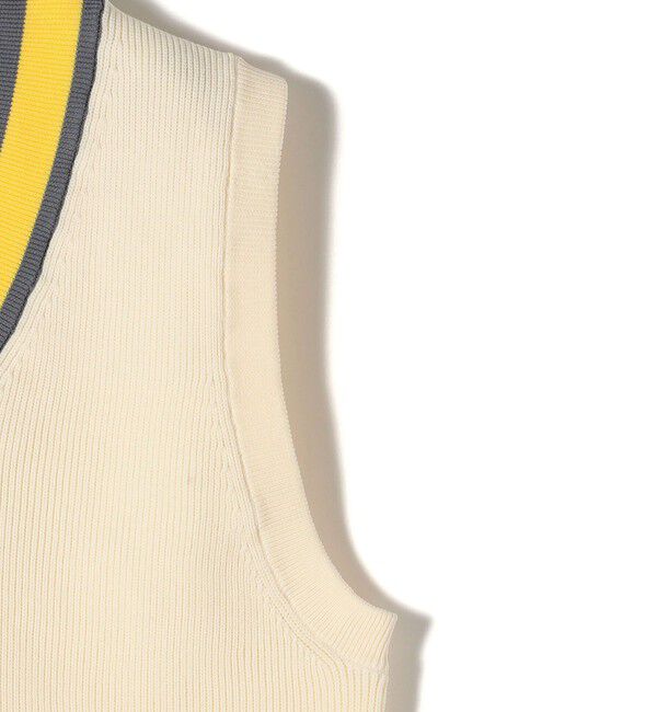 SHIPS for women「〈手洗い可能〉刺繍 チルデン ショート ベスト」|ベスト・ジレ|