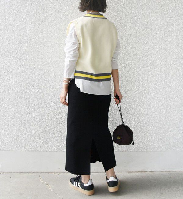 SHIPS for women「〈手洗い可能〉刺繍 チルデン ショート ベスト」|ベスト・ジレ|