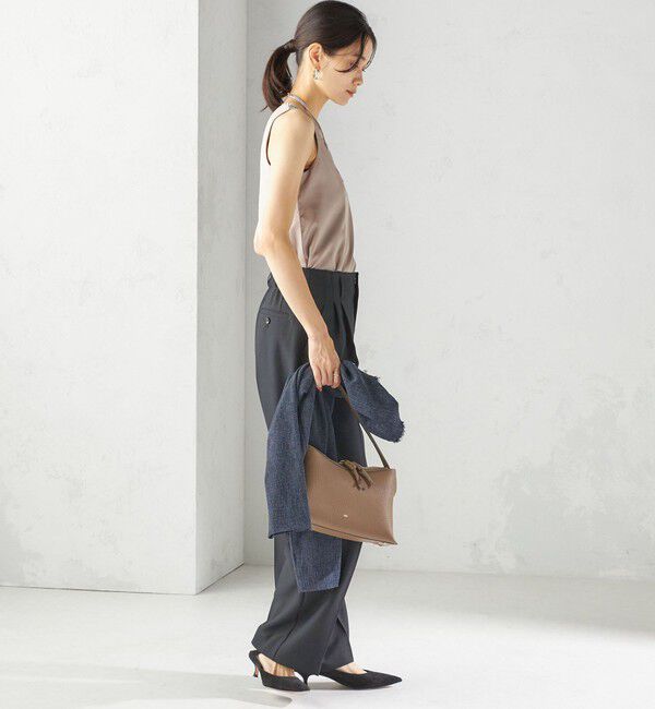 SHIPS for women「2WAY サテン &times; カットソー スクエア タンクトップ」|タンクトップ|