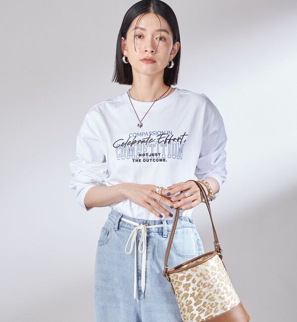 SHIPS for women「【SHIPS別注】Champion: プリント ロングスリーブ TEE」|Tシャツ・カットソー|