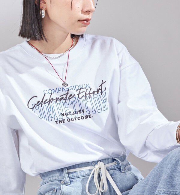 SHIPS for women「【SHIPS別注】Champion: プリント ロングスリーブ TEE」|Tシャツ・カットソー|