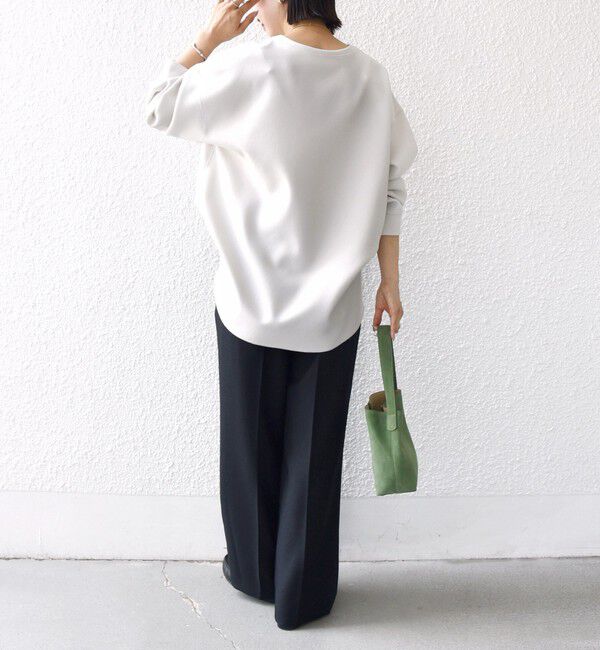 SHIPS for women「〈手洗い可能〉ガゼット デザイン ジョーゼット カットソー」|Tシャツ・カットソー|