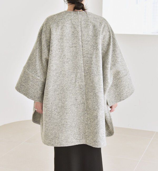 quaranciel「quaranciel: スライバー ウール ミックス クルーネック コート」|ノーカラーコート|