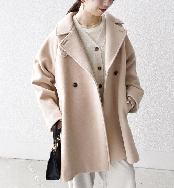 SHIPS any「【WEB限定】SHIPS any: PURE WOOL スタンド & テーラード ハーフ コート」|その他|