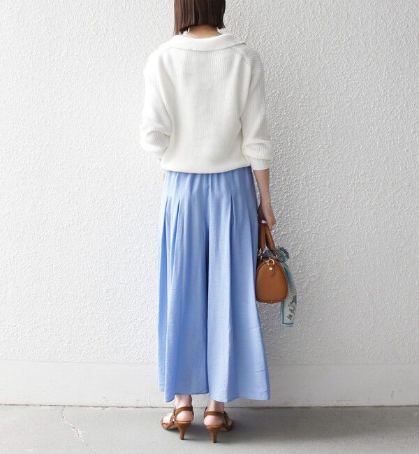 SHIPS any「《予約》SHIPS any:〈手洗い可能〉ギャザー ガウチョ イージー パンツ」|その他|