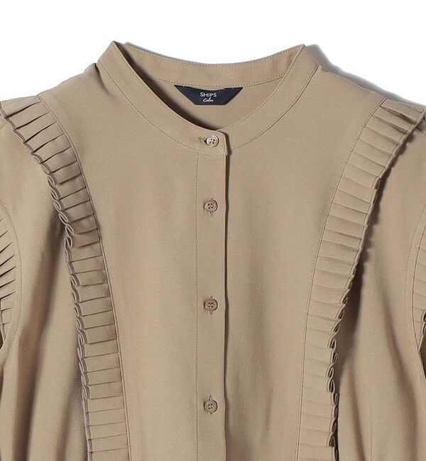 SHIPS Colors 「《予約》SHIPS Colors:〈手洗い可能〉プリーツ デザイン シャツ ワンピース2◆」|ワンピース|