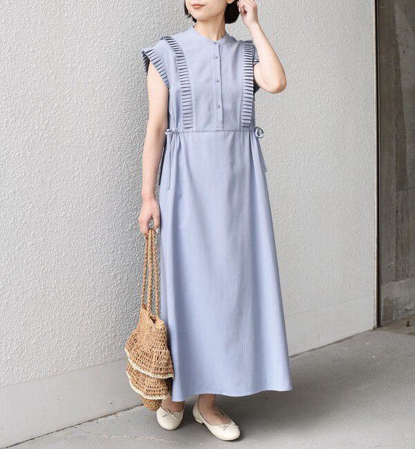 SHIPS Colors 「《予約》SHIPS Colors:〈手洗い可能〉プリーツ デザイン シャツ ワンピース2◆」|ワンピース|