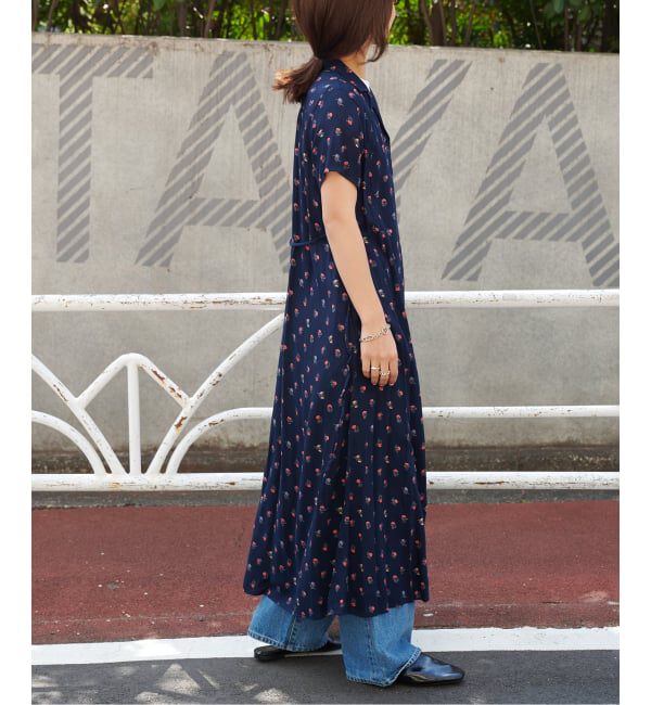 OUTDOOR PRODUCTS Usual Things「フラワープリント開襟ワンピース」|ワンピース|