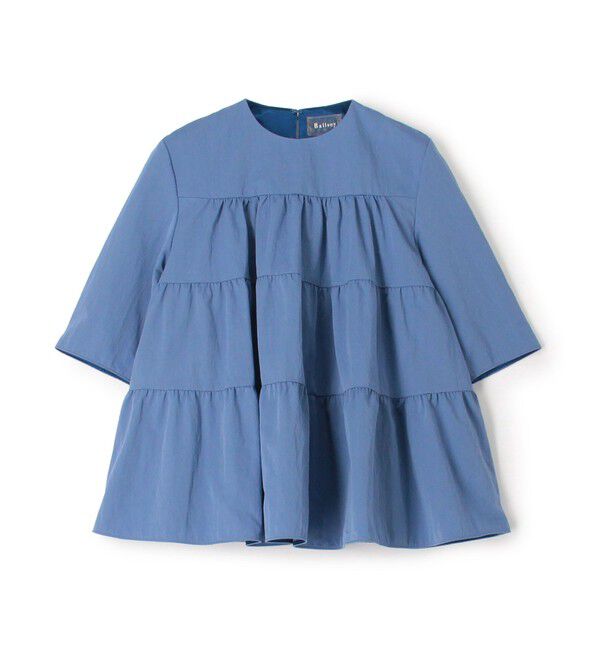 Ballsey「ハイカウントギャバジン ティアードブラウス」|シャツ・ブラウス|63 ライトブルー