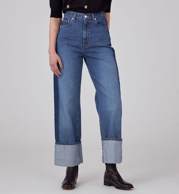 MACPHEE「コットンデニム ストレートパンツ」|デニム|