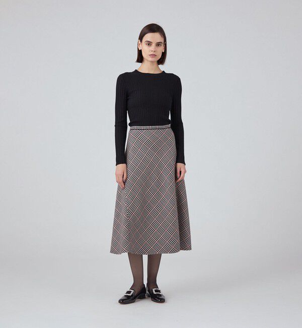 TOMORROWLAND collection「タッターギンガムリバー サークルスカート」|フレア|