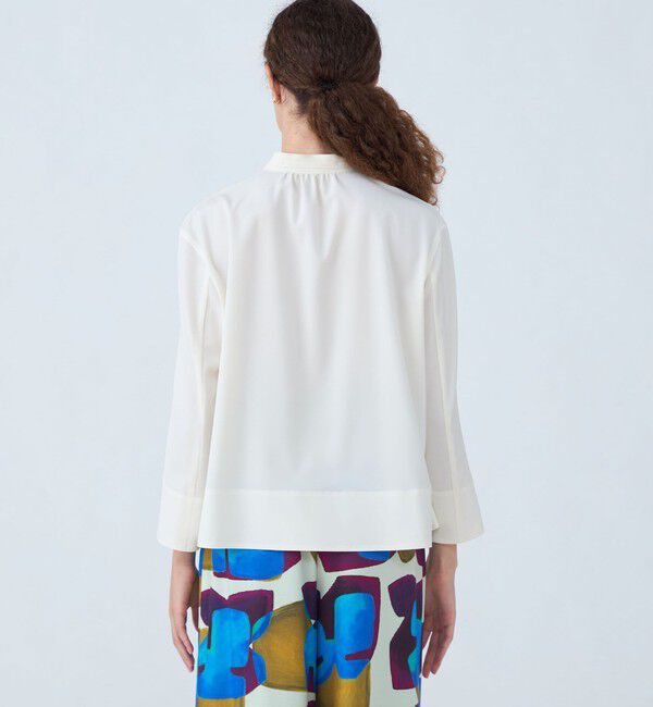 Ballsey「2-wayストレッチ タイ付きスタンドカラーブラウス」|シャツ・ブラウス|