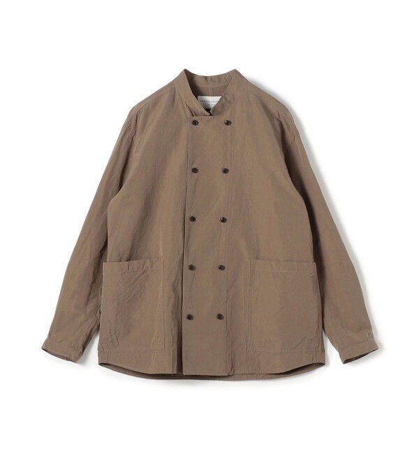 TOMORROWLAND MENS「コットンリネンシルク ダブルブレスト シャツジャケット」|ブルゾン・スタジャン|43 ベージュ