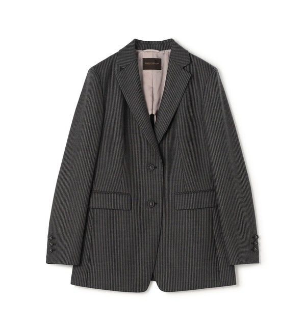 TOMORROWLAND collection「シングルトラックストライプ 2Bテーラードジャケット」|テーラードジャケット|16 グレー系