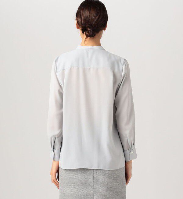 Ballsey「スムースサテン ストリングネックブラウス」|シャツ・ブラウス|