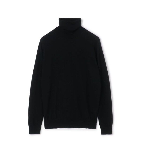 TOMORROWLAND MENS「TOMORROWLAND tricot スーパーファインメリノウール タートルネック S-WOOL」|ニット・セーター|19 ブラック