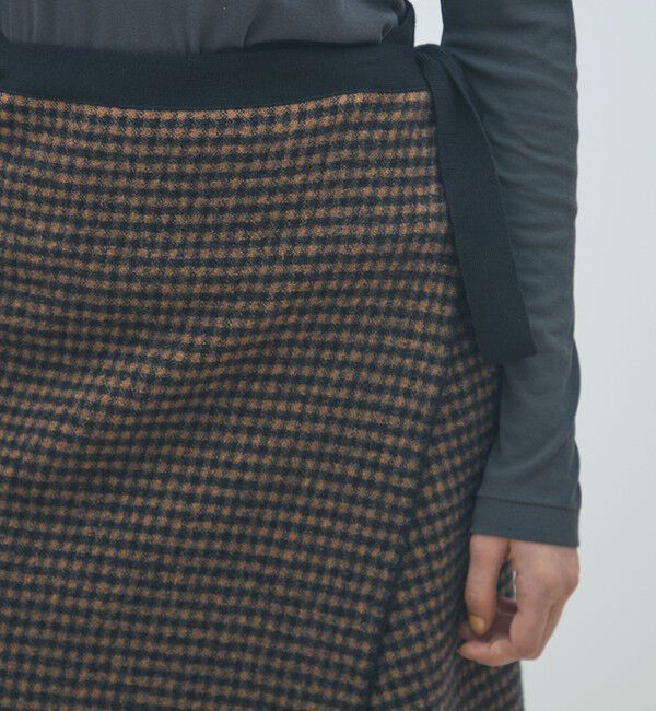 MACPHEE「ウールジャカード ラップスカート」|スカート|