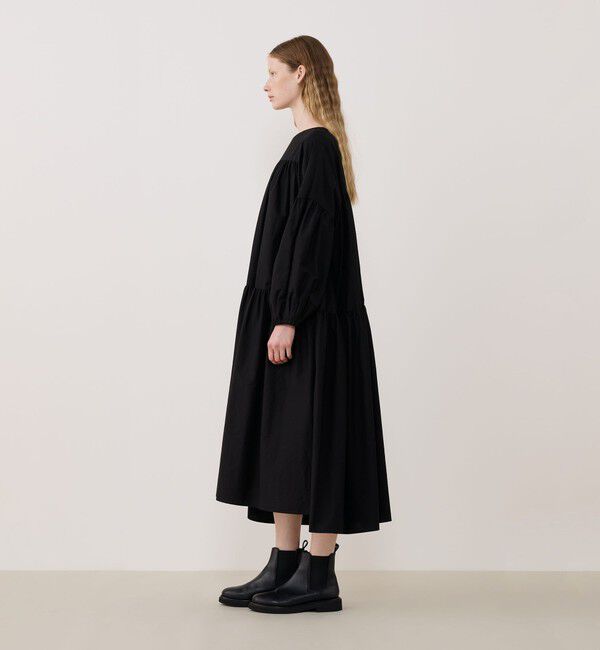 GALERIE VIE「コットンシルクパラシュート ギャザーワイドワンピース」|ワンピース|